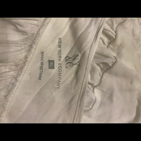 New York & Company - One Shoulder White Top - Picture 10 of 10